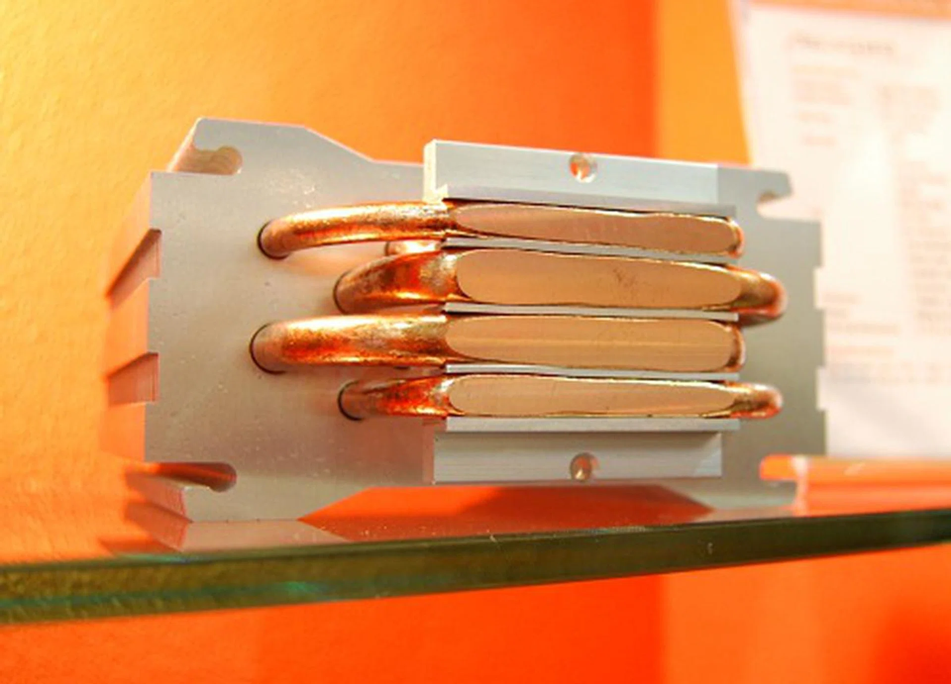 Unfortunately, most of Xigmatek's upcoming products were not yet ready to be shown to the media, with the sole exception of its Aegir CPU cooler, which uses the firm's distinctive H.D.T design (Heatpipe Direct Touch), as seen here. 
