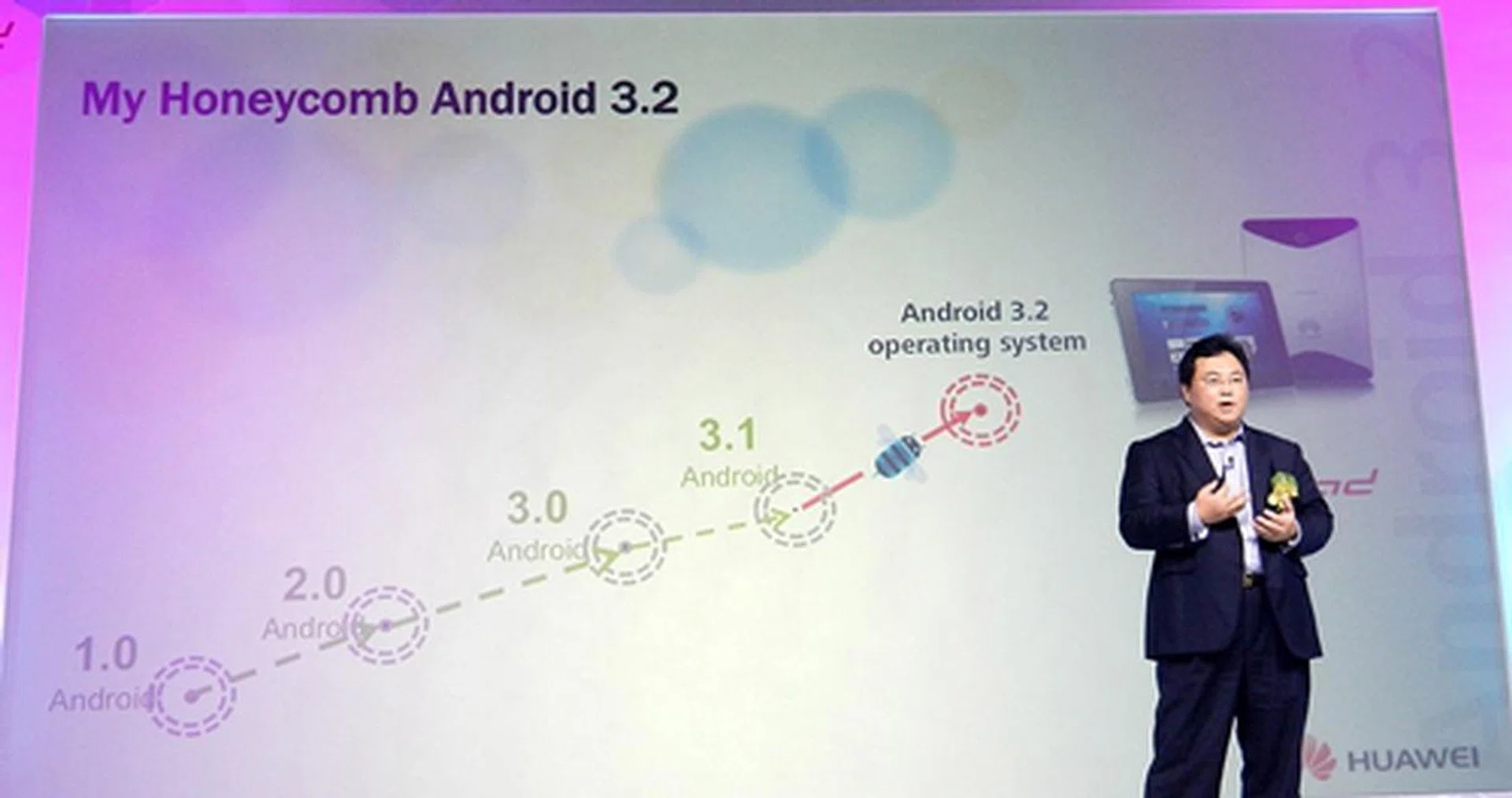 Chief Marketing Office Victor Wu explains the significance of MediaPad having the Android 3.2 OS.