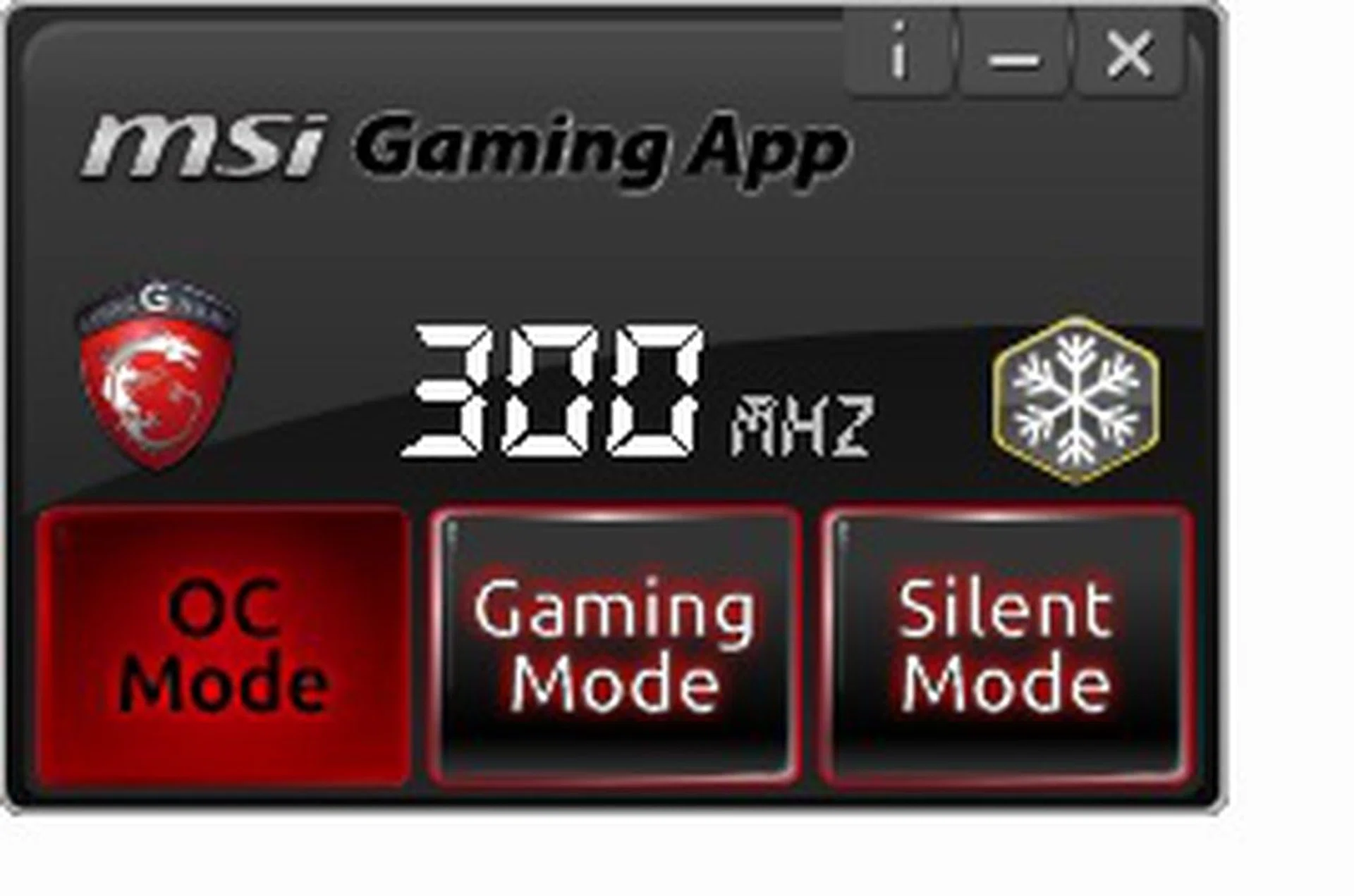 The MSI Gaming App that has pre-set performance profiles to suit the requirements of the user.