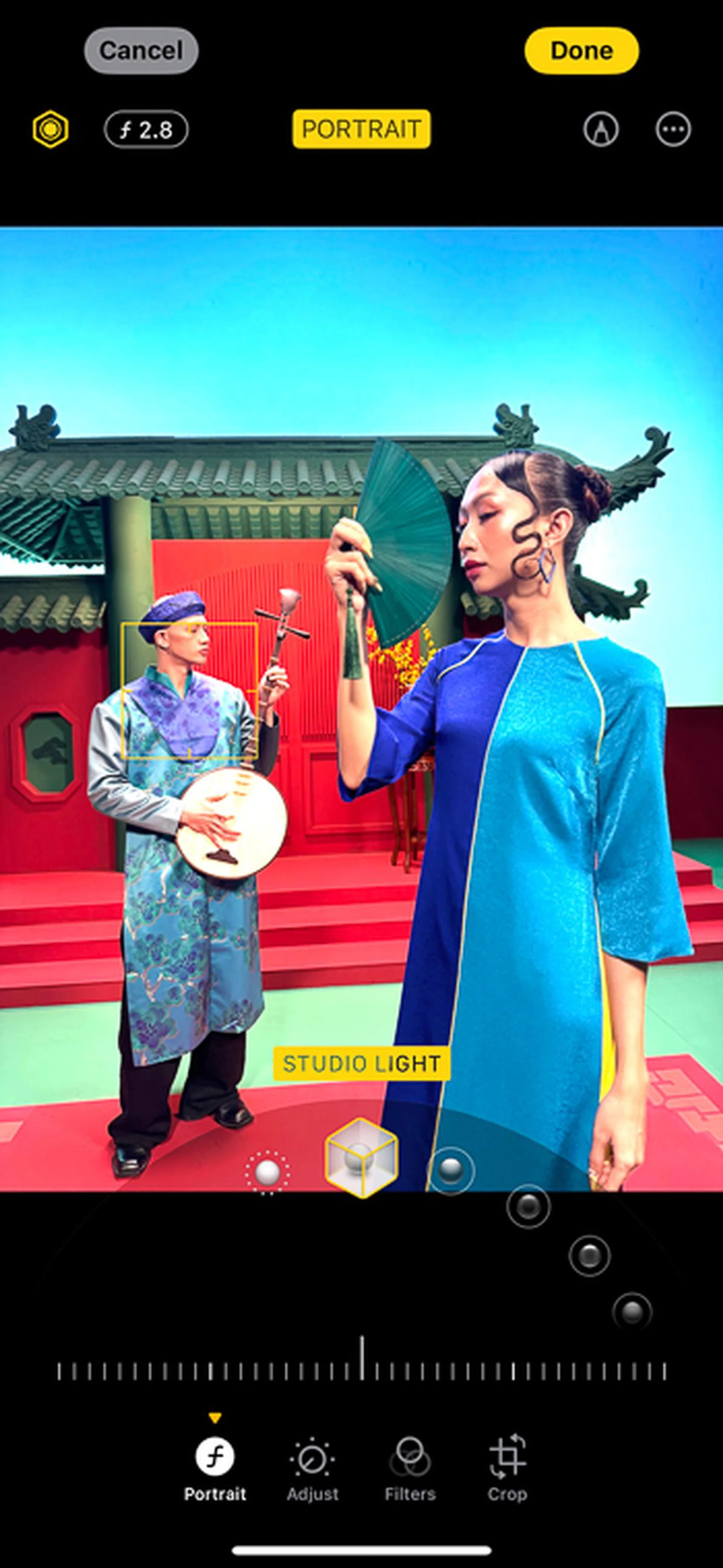 Portrait lighting effects.