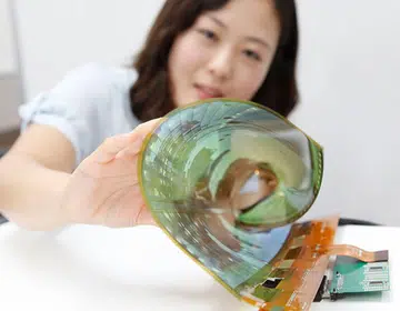 LG's flexible and rollable OLED panel. (Image source: LG Display.)