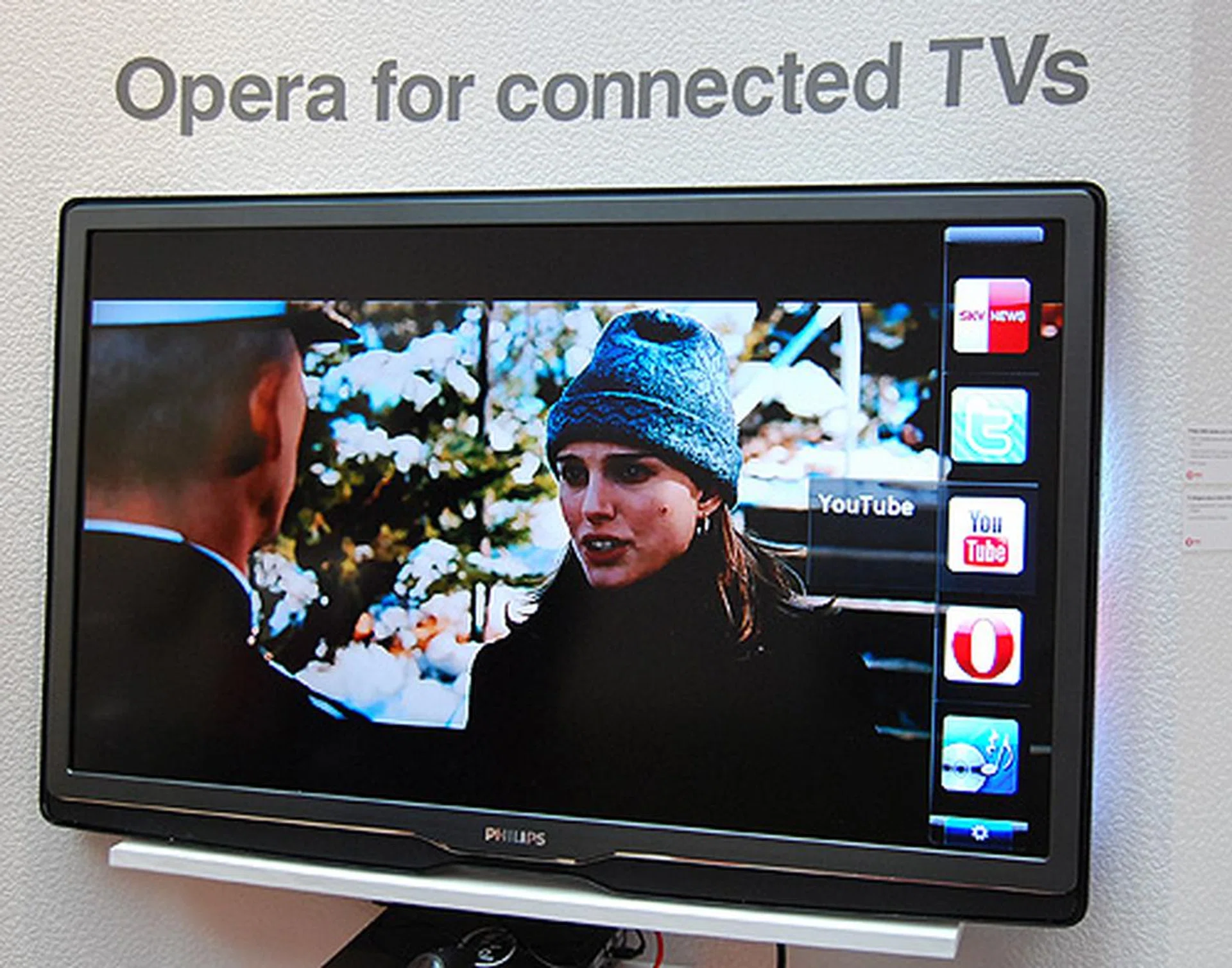 Many of the latest TVs come with in-built web browsers. Take this Philips 8000 series LCD TV for instance, it uses an Opera web browser.