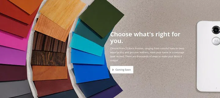 Lots of backing choices to choose from for your new Motorola Moto X.