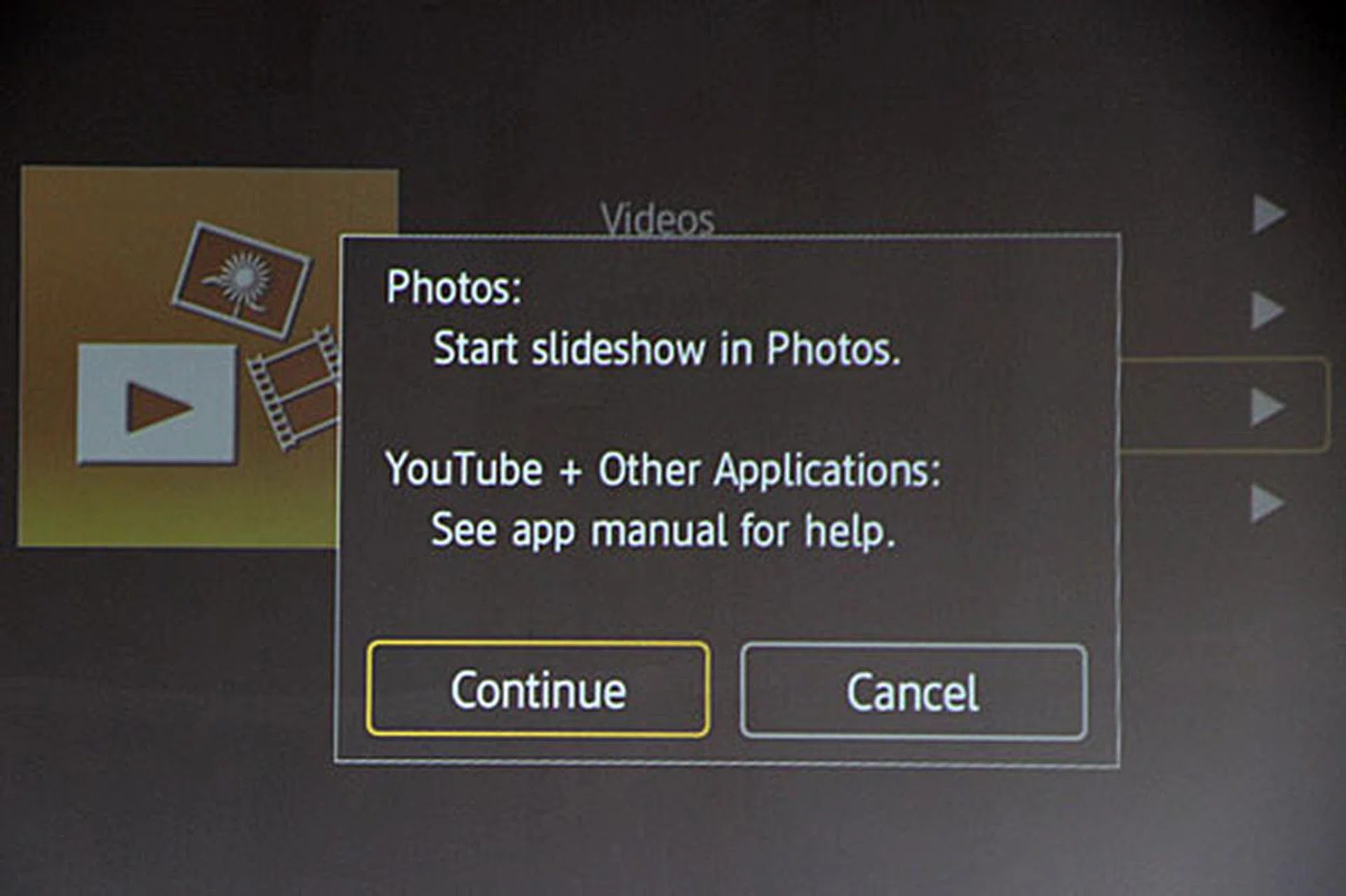 Playback isn't limited to videos; you could project presentation slides, photos and more.