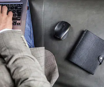 The Logitech MX Anywhere 2 is designed to be used anywhere. It features Logitech's Darkfield laser sensor which can even track on glass. (Image source: Logitech)