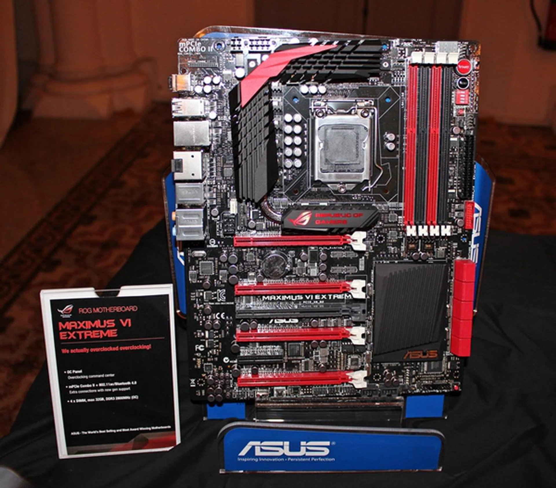 The Maximus VI Extreme ROG motherboard is probably the pinnacle of motherboard engineering in the upcoming Intel Z87 lineup.