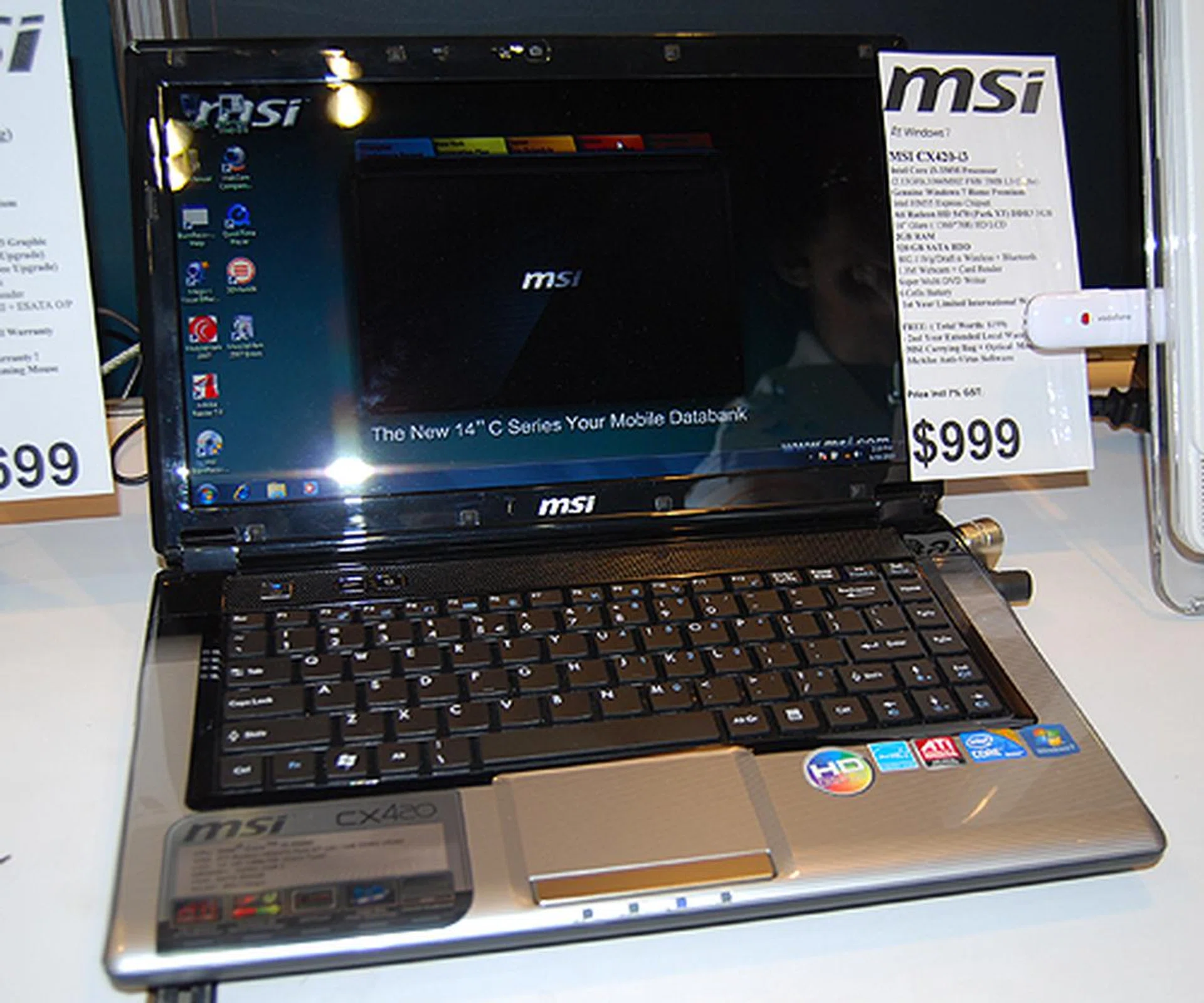 If you want something beefier, check out the $999 (U.P. $1328) MSI CX-420-i3. It's similarly specced to the CR420, but it makes do with a more powerful ATI Radeon HD 5470 XT discrete graphics.