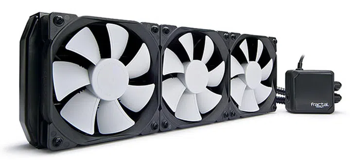The Kelvin S36 cooler is the largest of the series. (Image Source: Fractal Design)