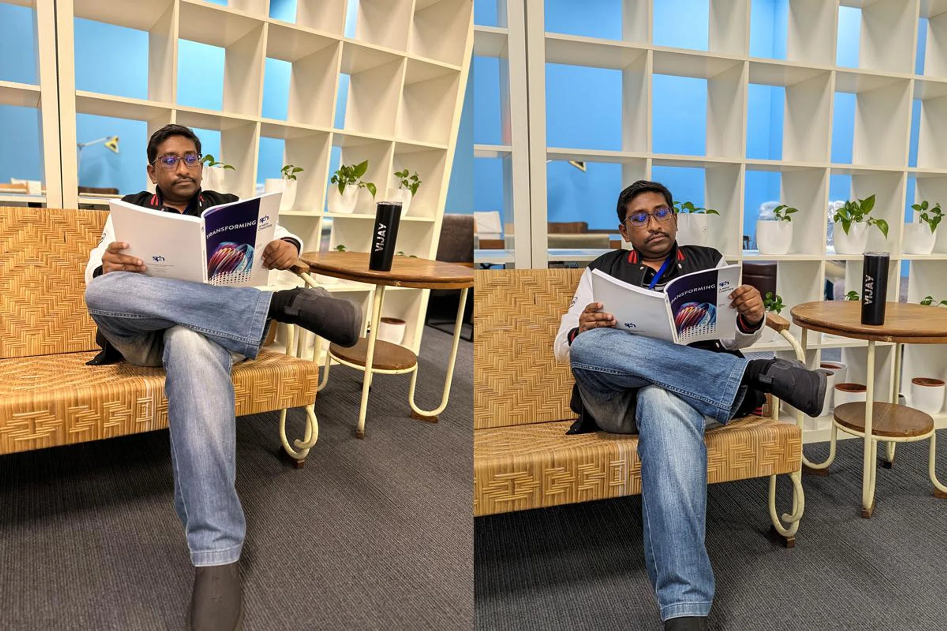 Apple iPhone 14 Pro Max portrait mode, natural light setting (left) versus Google Pixel 7 Pro portrait mode, 1x (right).