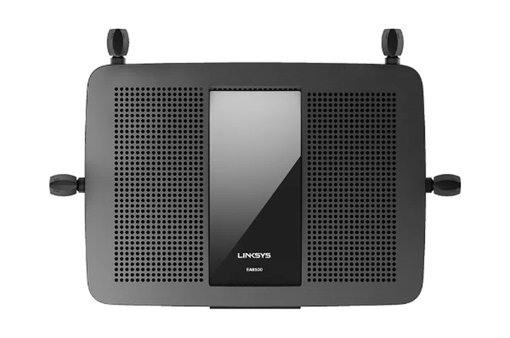 The Linksys EA8100 features four antennas for wide area coverage.