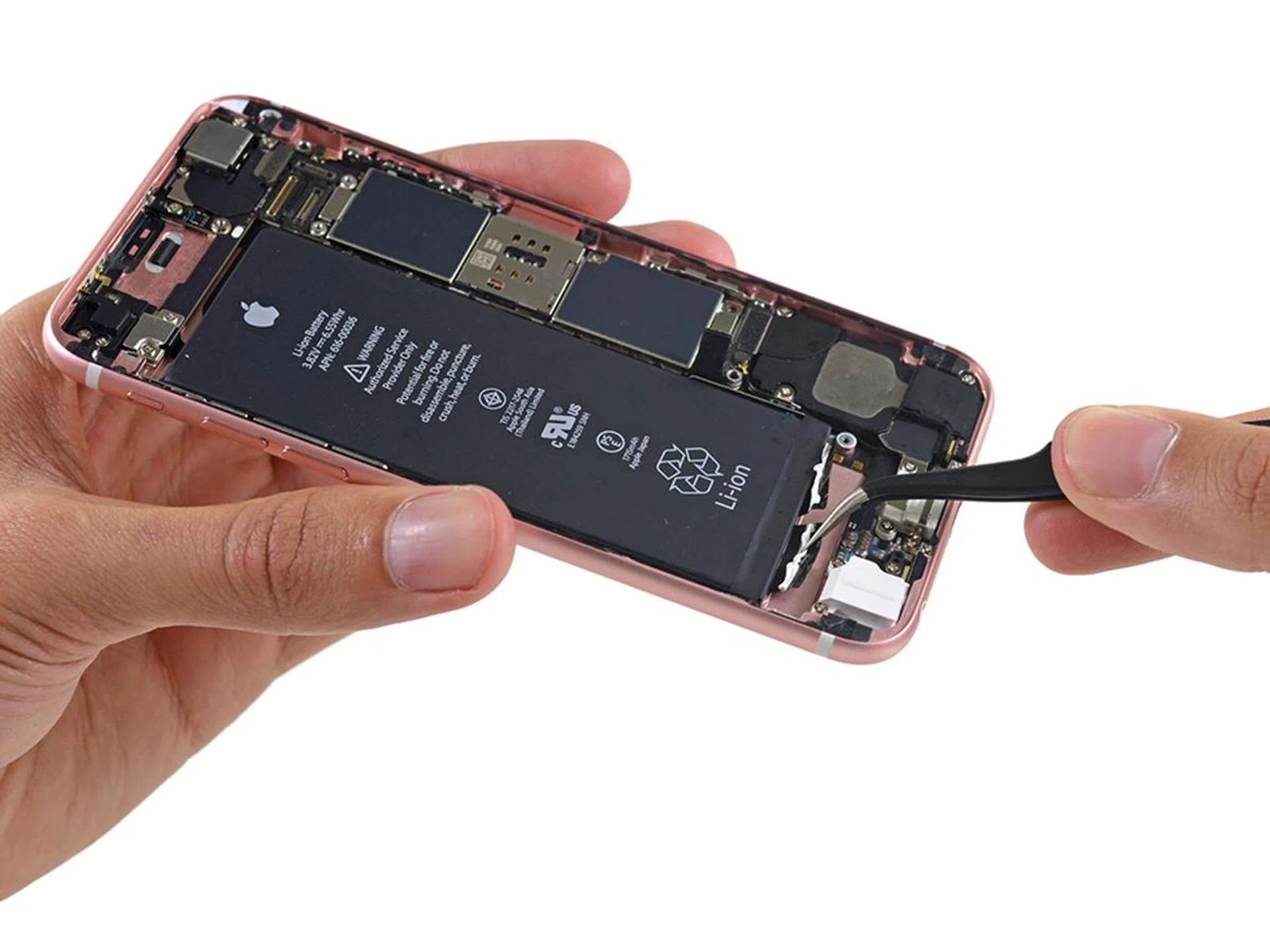 Most phones will tell you their battery capacity in the spec sheet, but iPhones don't. To find out, we've to wait for teardowns from good folks like iFixit. (Image source: iFixit.)