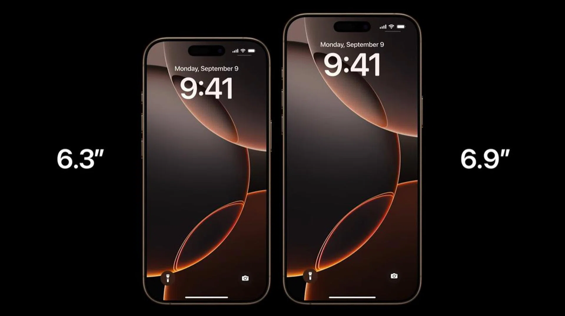(L to R) Apple iPhone 16 Pro and Apple iPhone 16 Pro Max. Image: Apple.
