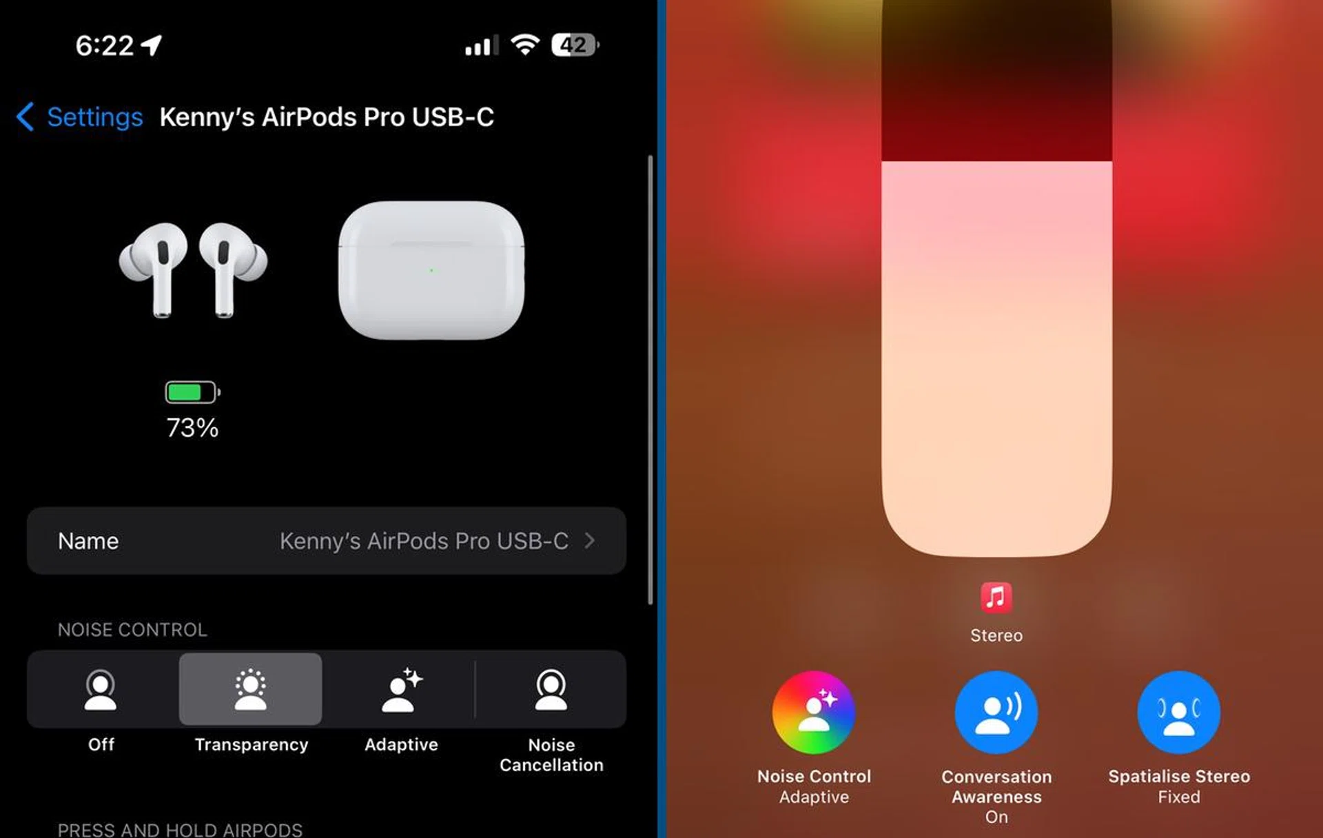 The new features like Adaptive Audio and Conversation Awareness will be coming to all second-generation AirPods Pro – including those that came with the Lightning charging case.
