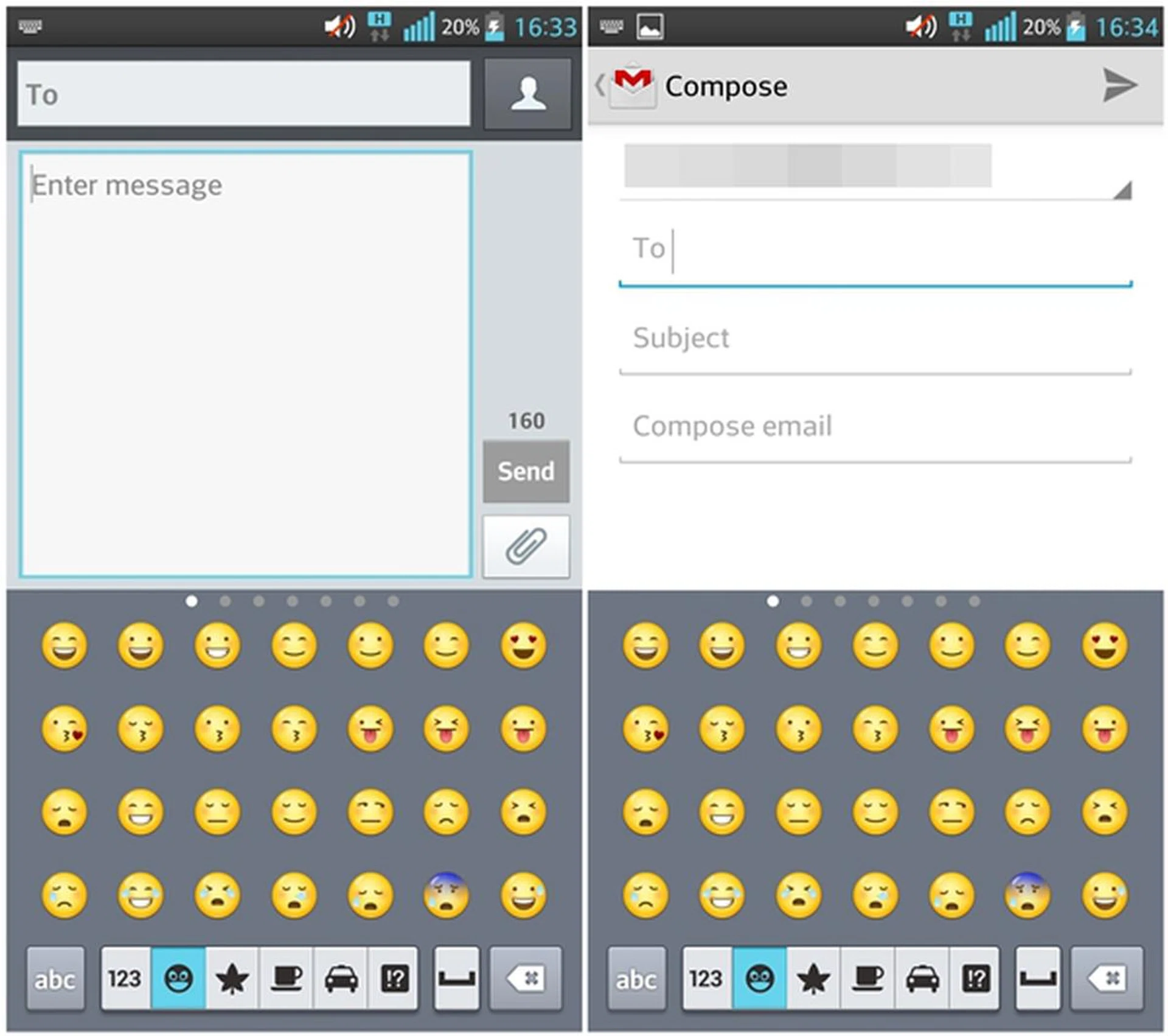 Color Emoticons for texting in email and SMS - a first for an Android smartphone.