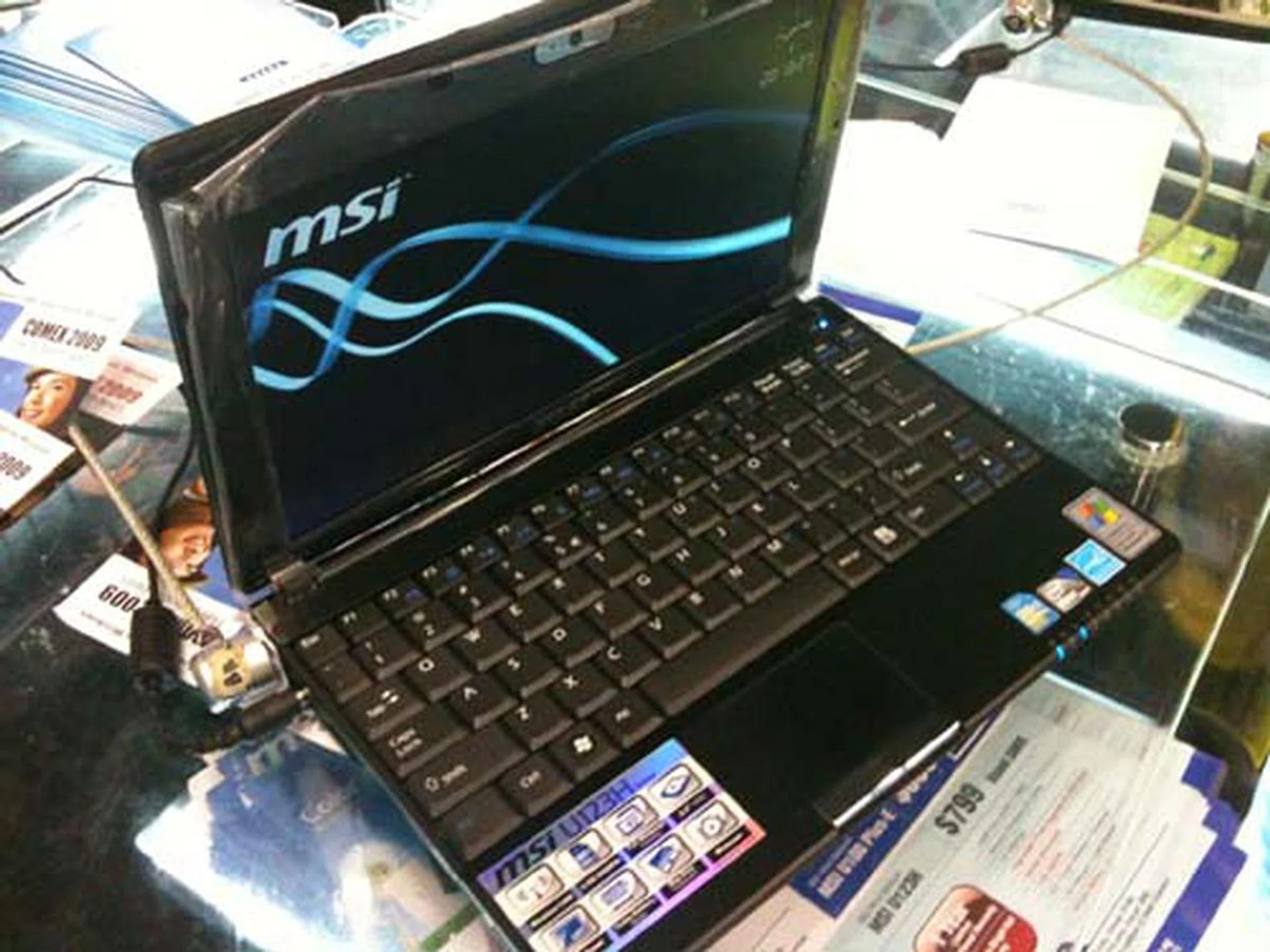 For $799, this MSI Wind U123H with built-in 3.5G HSDPA modem will be yours. This means you'll never need to hunt for open and free Wi-Fi spots ever again.