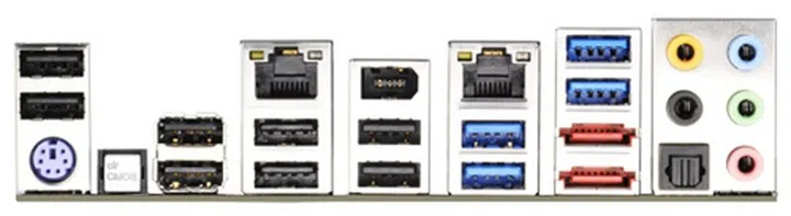 There are two Gigabit LAN ports as well as an IEEE 1394 port. There is no shortage of USB ports with its eight USB 2.0-compliant ones as well as four USB 3.0 ports. There is also a pair of eSATA 6Gbps ports, courtesy of its onboard Marvell 9172 controller.