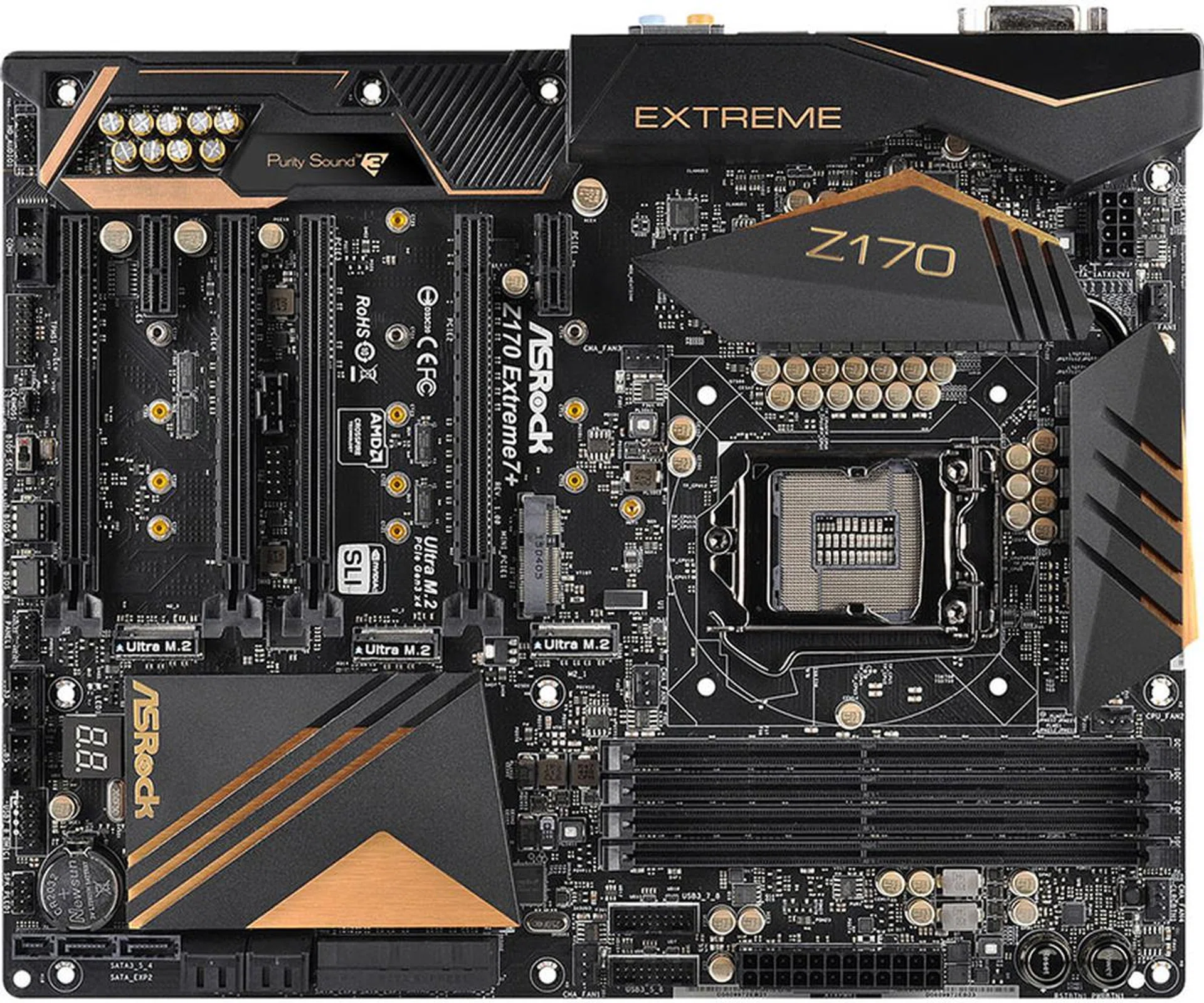 ASRock Z170 Extreme 7+. (Image Source: ASRock)