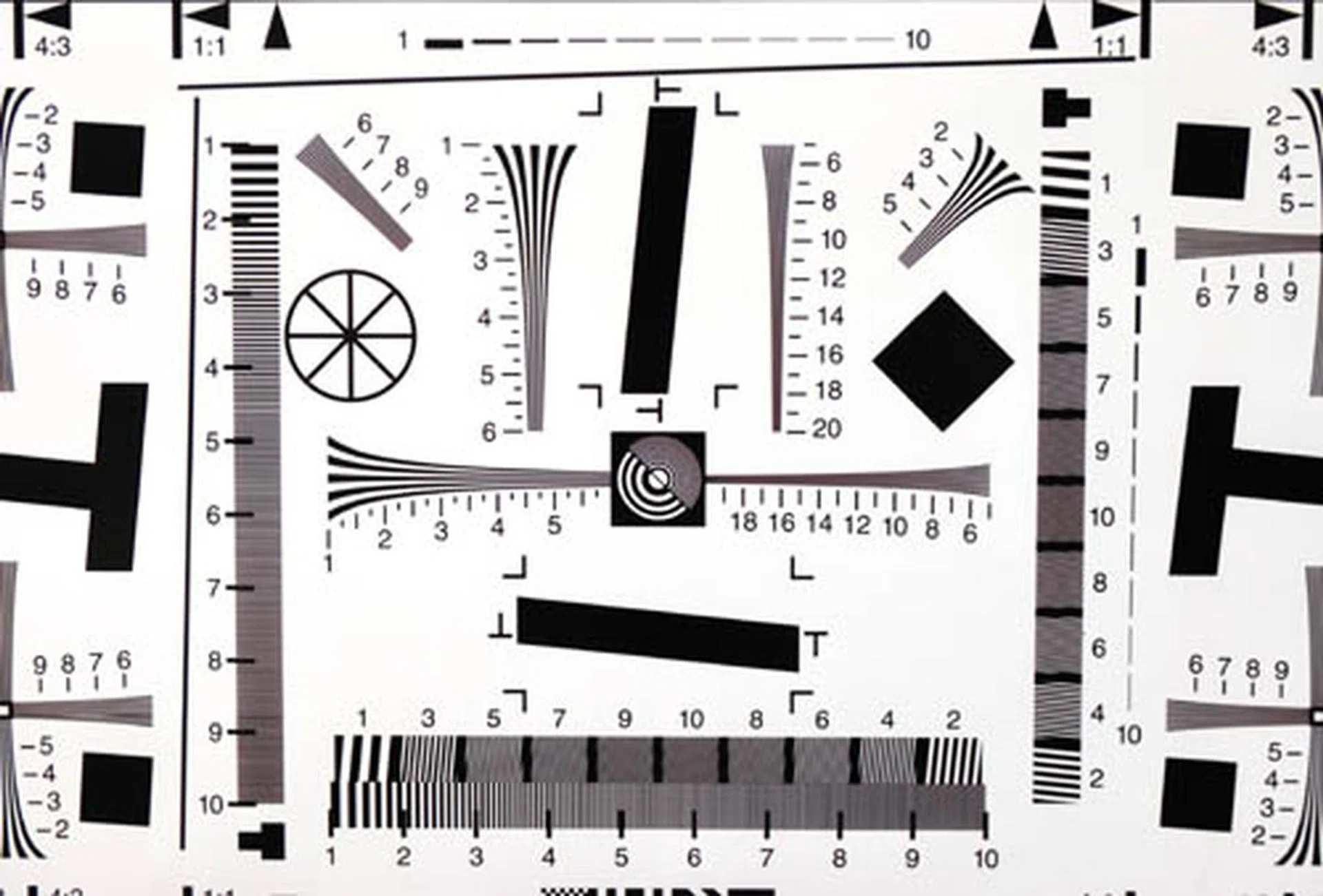 ISO Resolution Chart for Electronic Still Cameras