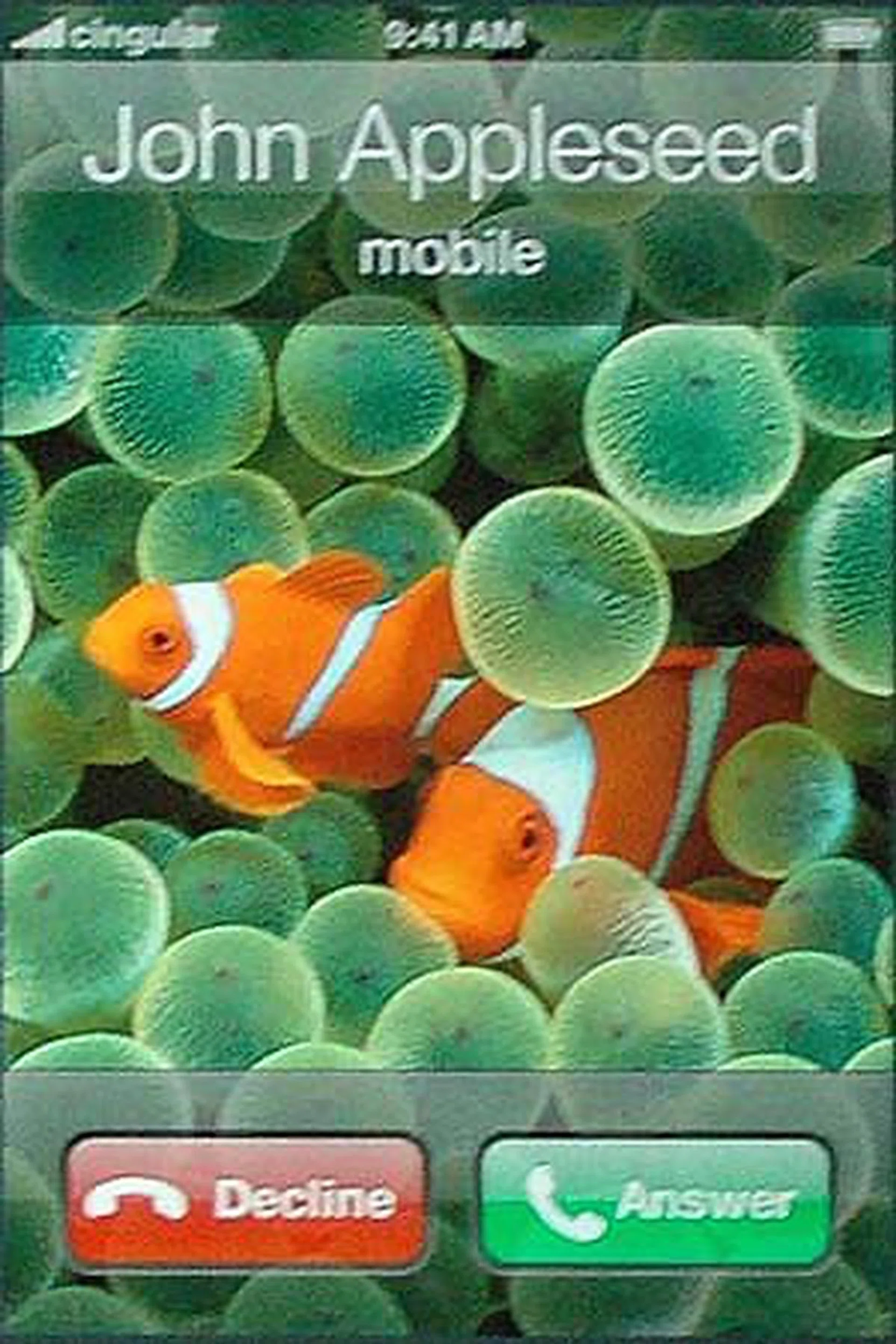 This is what you will see when someone calls.