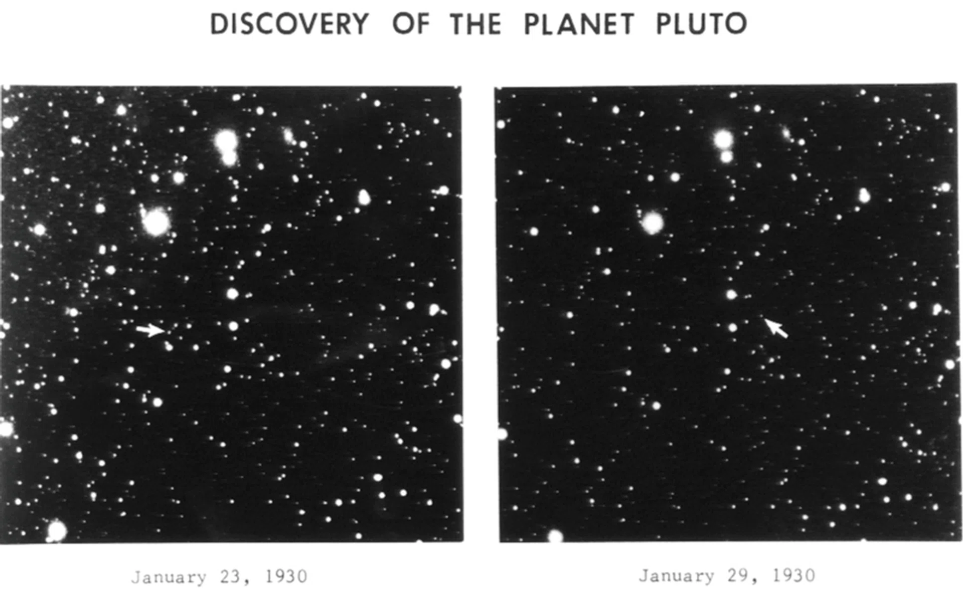 The original image plates from which Clyde Tombaugh discovered Pluto. Amazing how he saw it. Image credit: Lowell Observatory Archives, via Wikipedia.