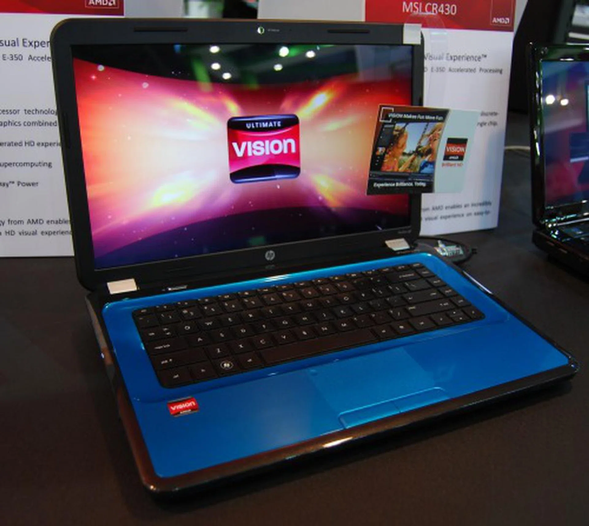 Meet the first of our long list of new AMD Brazos based systems. As you know by now, Brazos is the codename for the first Fusion platform which consists of either the E-series or C-series APUs with the Hudson M1 platform I/O chipset. Pictured here is a nice turquoise blue HP Pavilion G series notebook with an E-350 APU.