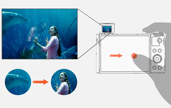 Touch Pad AF lets you slide your finger to shift the focus point.