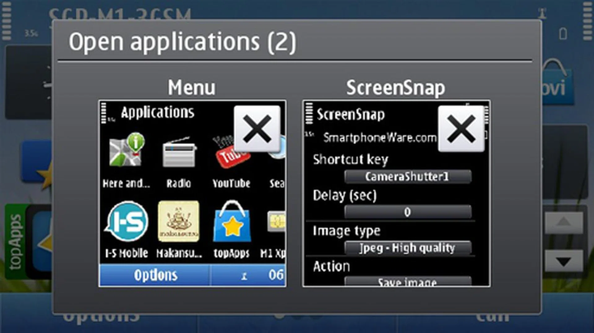 The task manager gives you a more detailed thumbnail of background apps, and the option to shut it down with just a single tap.