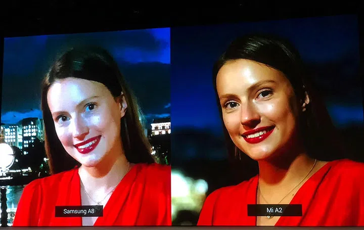 Xiaomi did a lot of photo comparisons between the Mi A2's cameras and the Samsung A8's. 