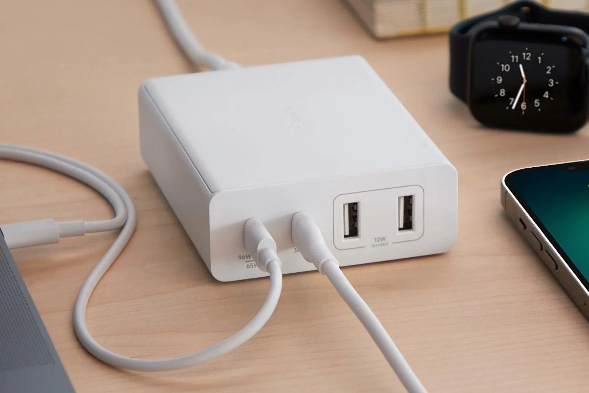 Belkin BoostCharge Pro 4-Port GaN Charger 108W.