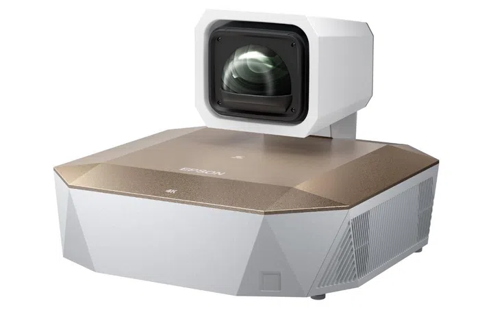 The EH-QL3000W with optional ultra short throw lens. Photo: Epson.