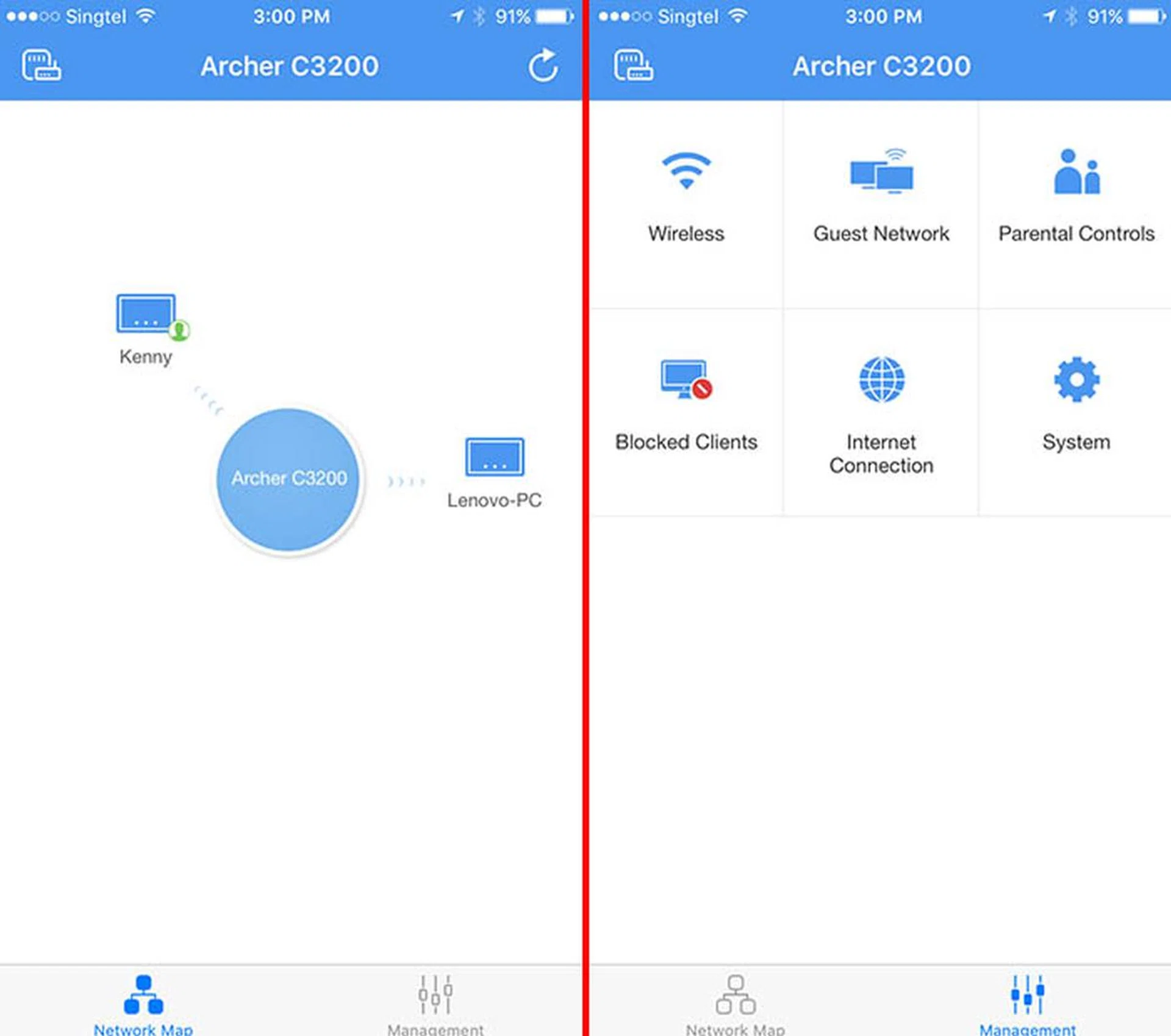 The Tether app is basic, but it's comparable to apps of other competing brands.