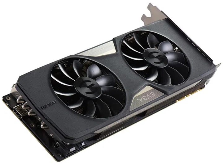 You can see the additional HDMI port at the front of the card here. (Image Source: EVGA)