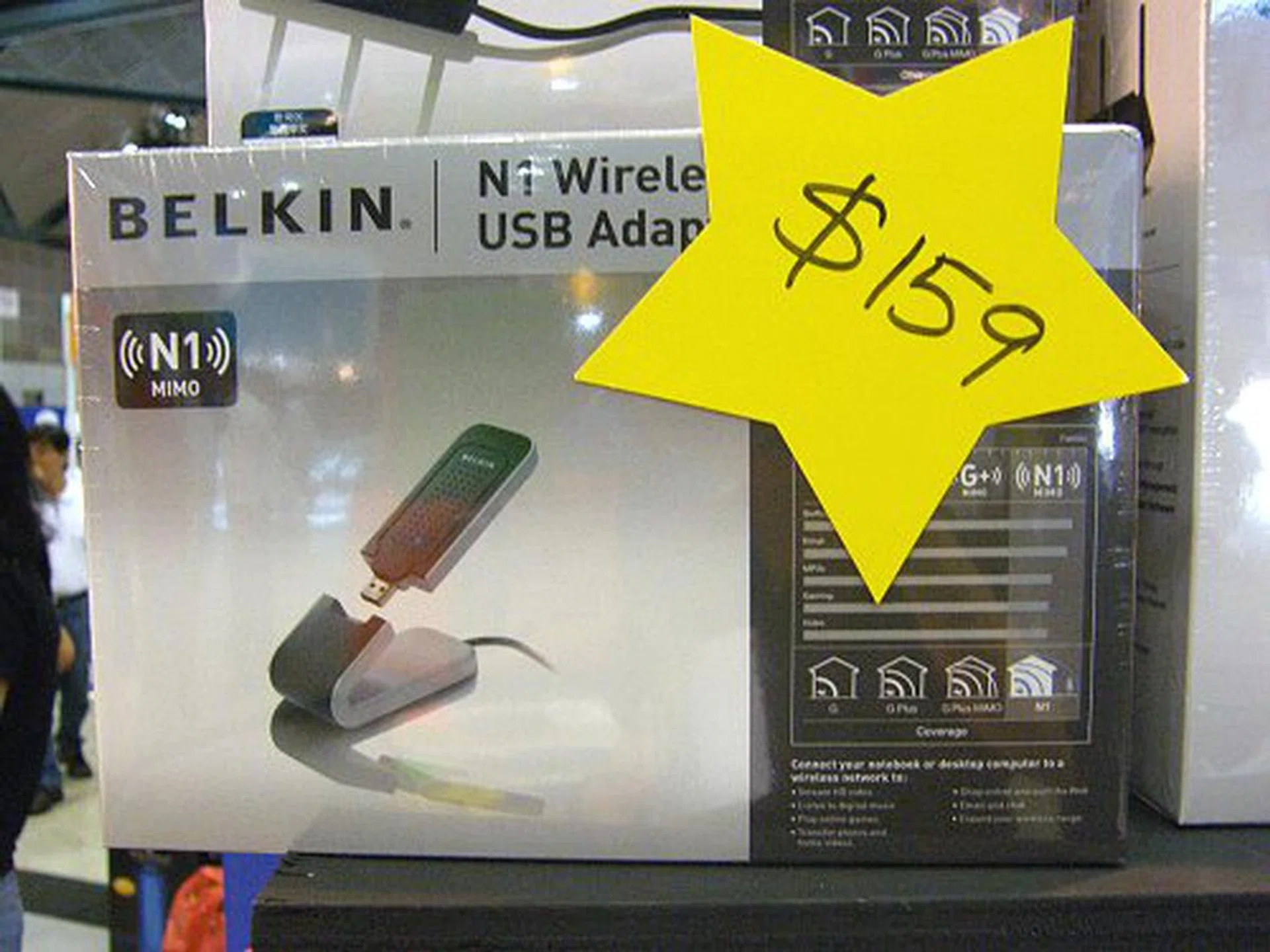  What's a router without a corresponding adapter to go around. The Belkin N1 Wireless USB adapter looks great, supports the newest Draft N standards and being USB means great portability, all for S$159.  
