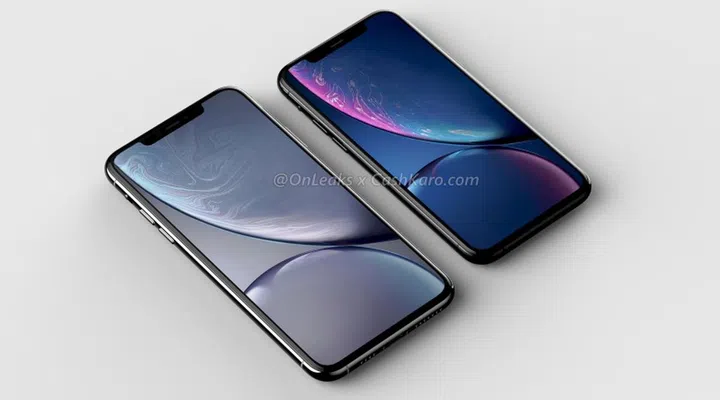 Comparing the front of the Apple iPhone XI Max and iPhone XI. 