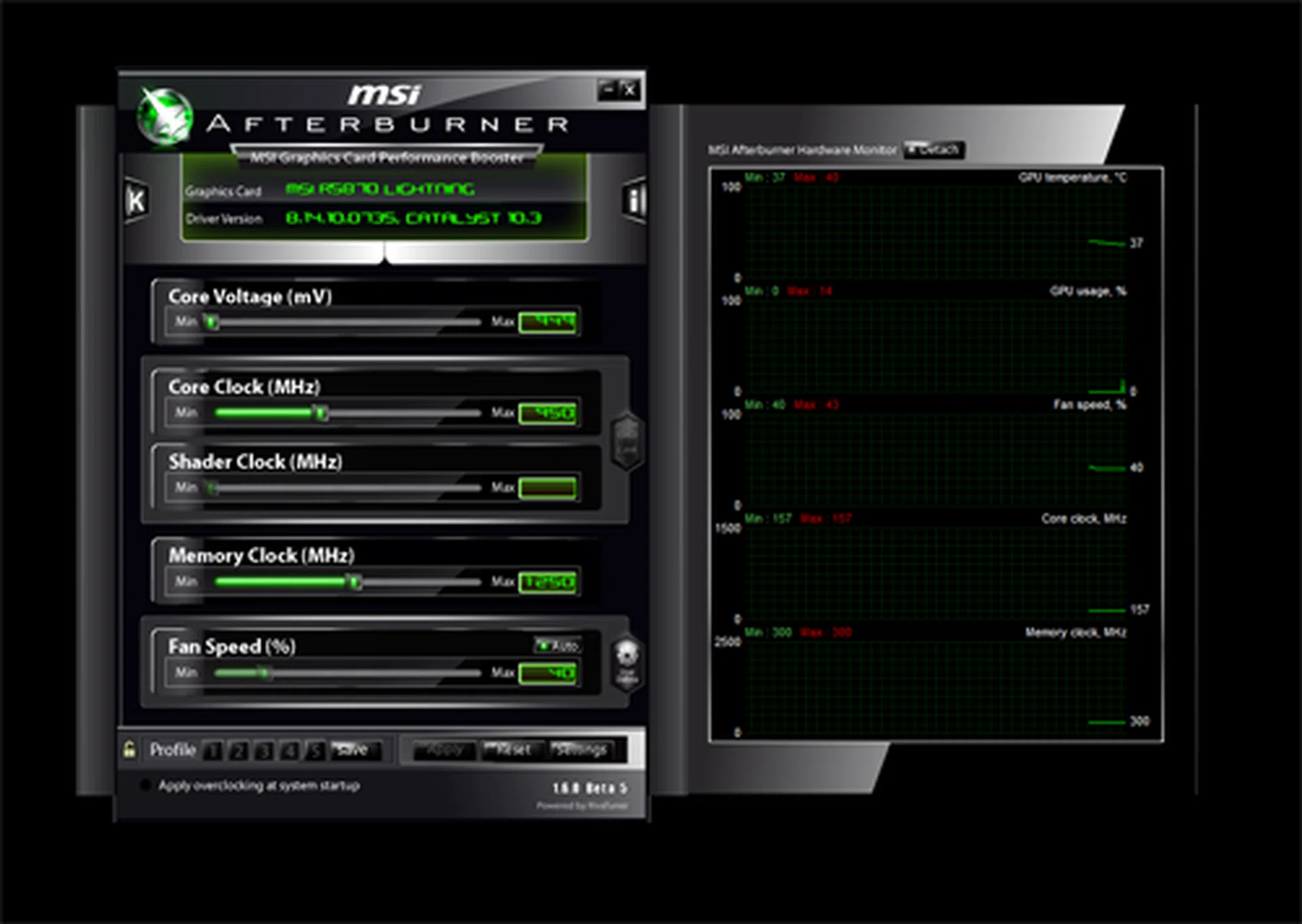 Developed in collaboration with RivaTuner, the MSI Afterburner is one of the cleanest and easiest to use overclocking utilities available today.