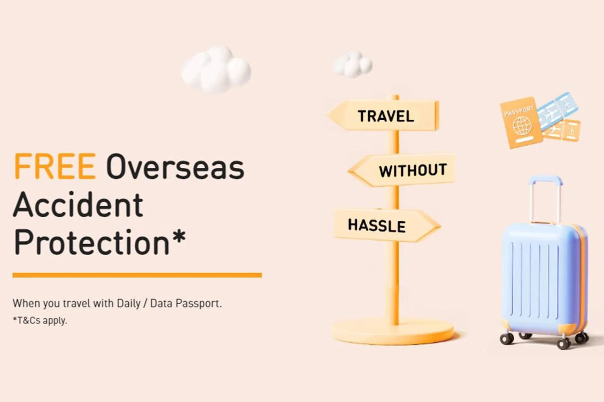 M1 roaming data plans now come with complimentary overseas accident insurance coverage.