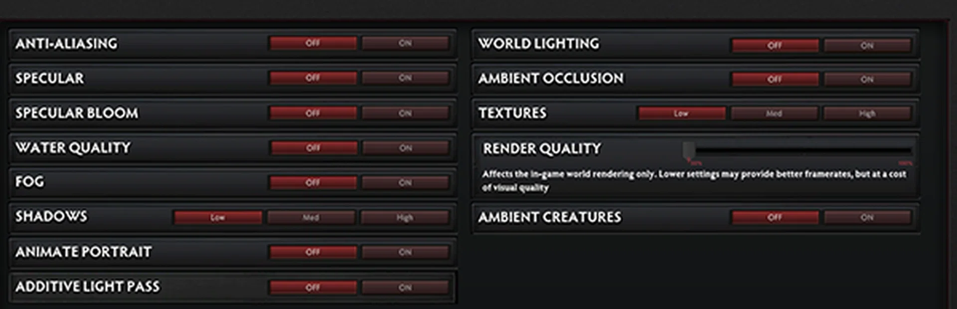 Reduce graphics settings to boost your frame rates for smooth gameplay.