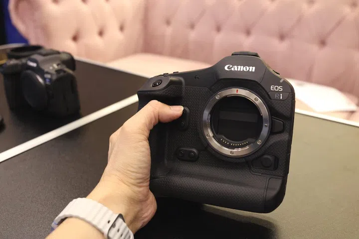 The EOS R1 is 23% smaller and 11% lighter than the 1D X III.