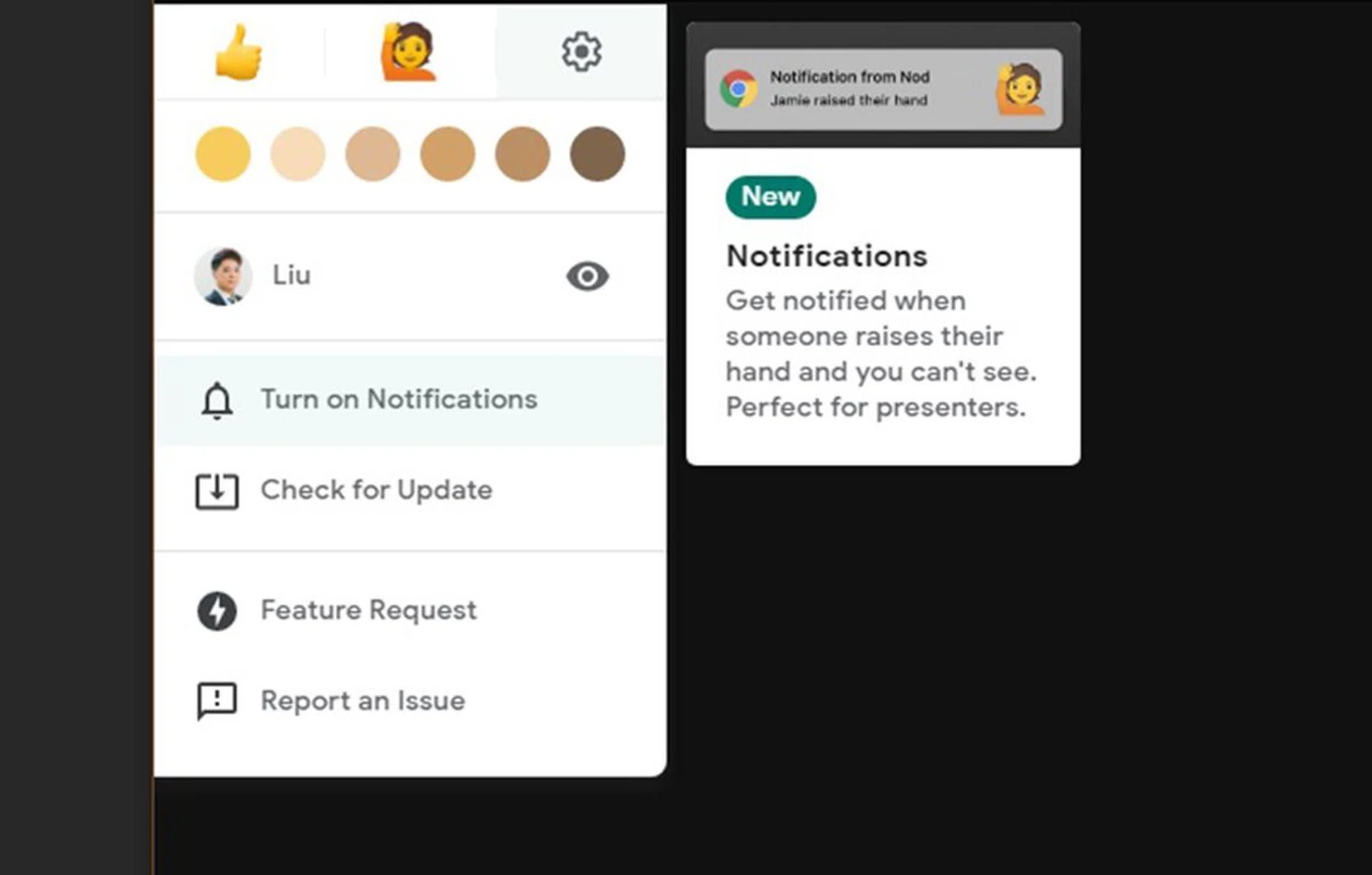You can control what the emojis are for as long as you discuss it prior to the start of the conference.