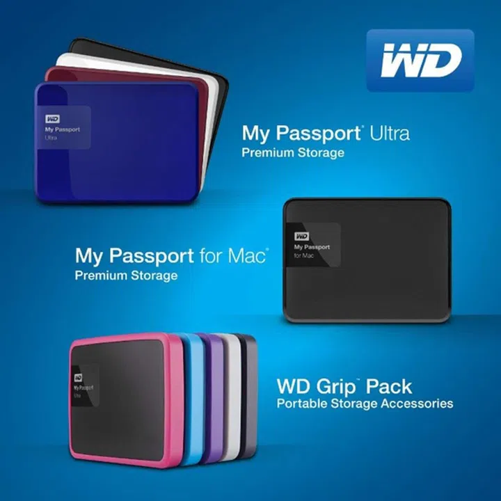 The new redesigned WD My Passport Ultra and My Passport for Mac.