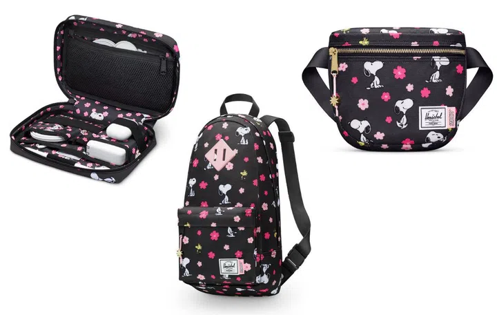 Left to right: Burrard Organiser Tech Heritage Shoulder Bag, Settlement Hip Bag. Photo: Apple.