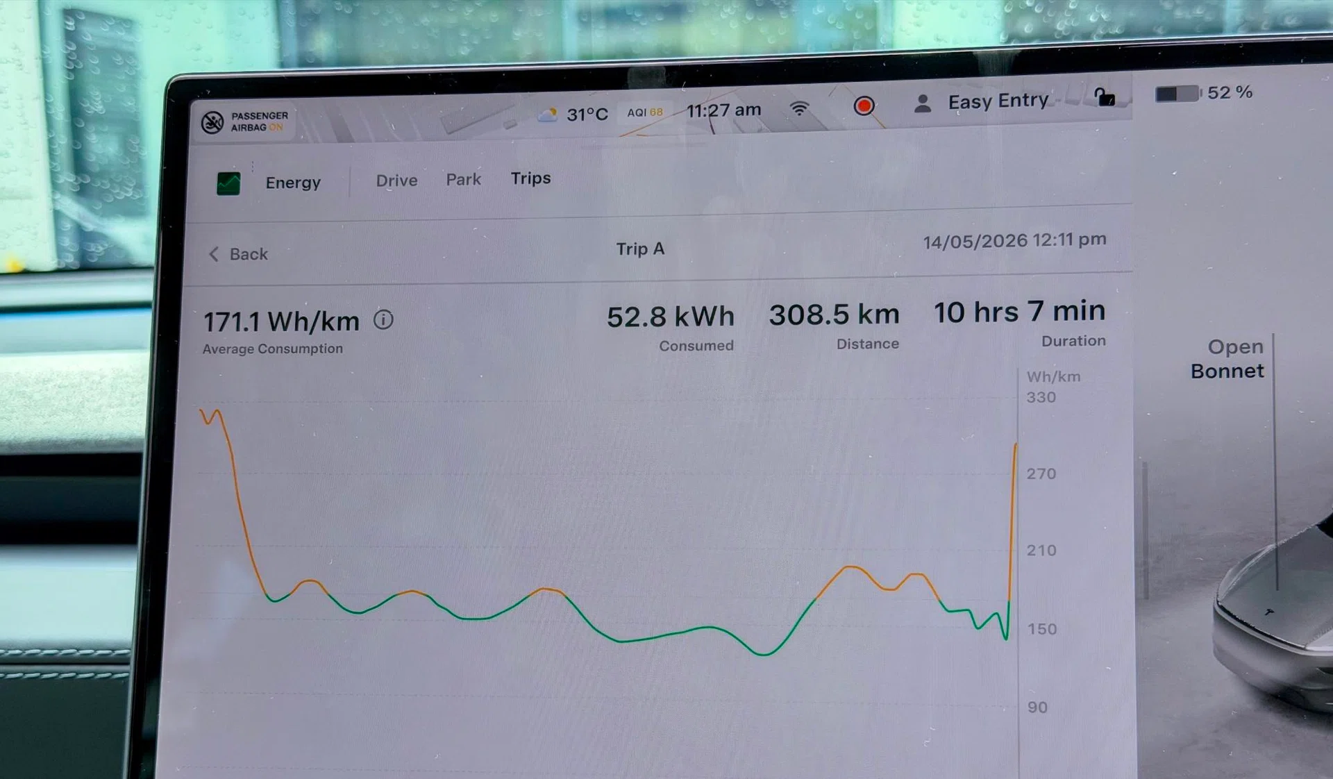 Tesla Model Y L energy consumption