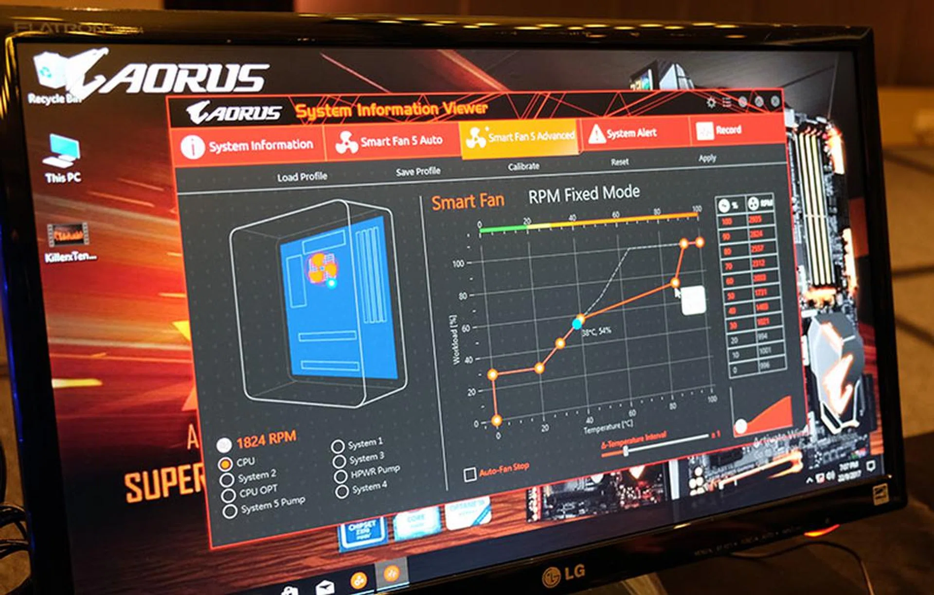 Smart Fan 5 lets you set the CPU fan to spin down below a certain temperature threshold.