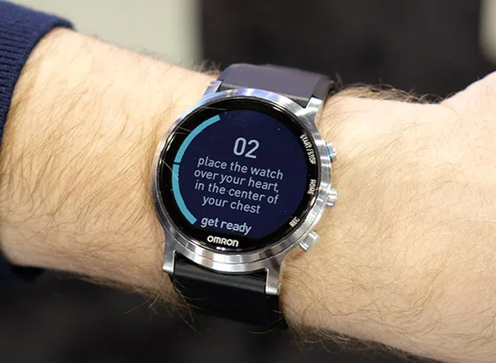 The Omron Project Zero 2.0 is the first smartwatch in the world capable of measuring blood pressure levels.