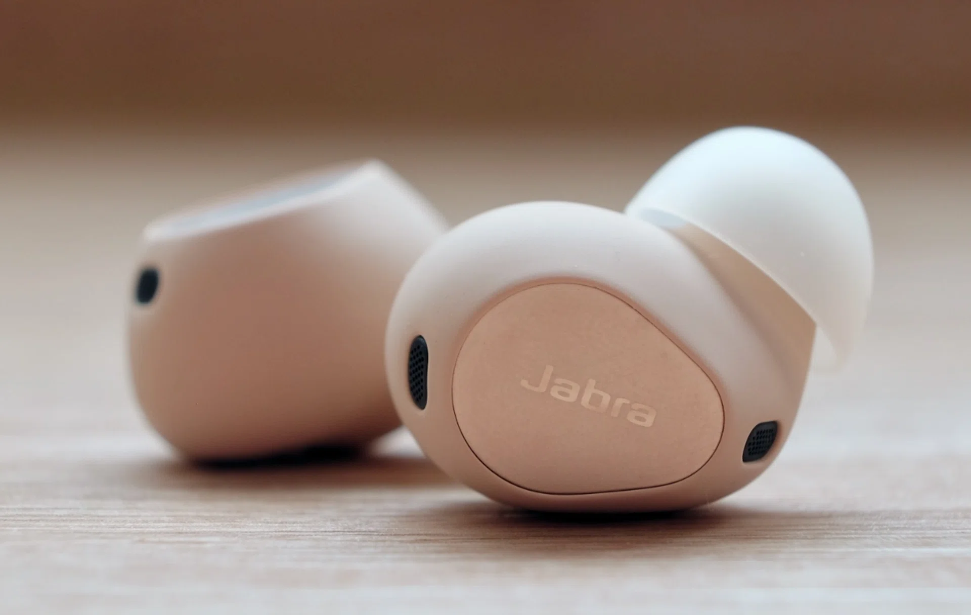 The Elite 10 earbuds are really comfortable to wear, but they don't isolate noise very well.