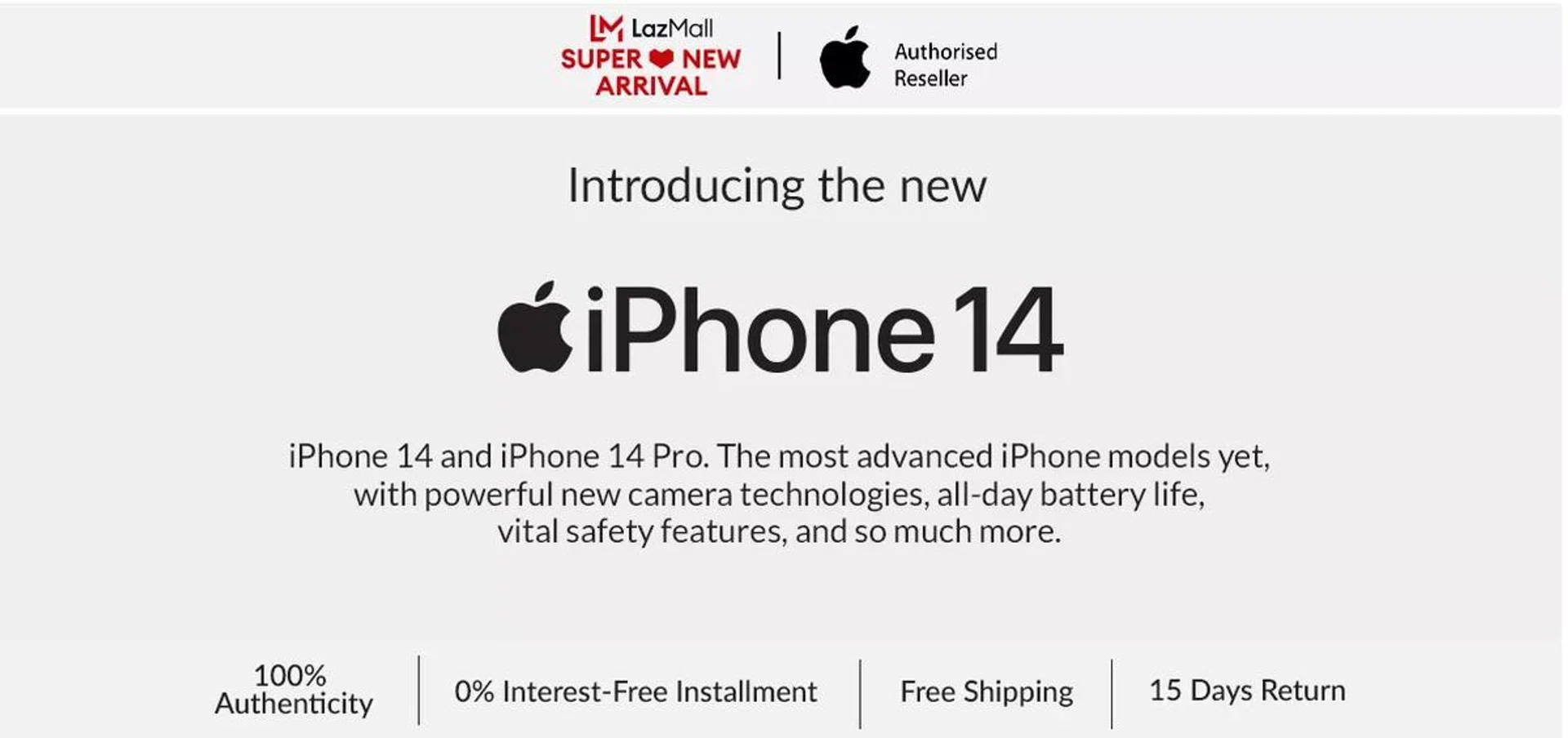 Apple authorised store on Lazada Singapore.