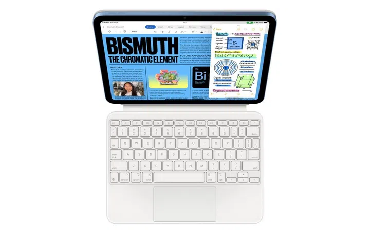 If you need a keyboard, the iPad works with the Magic Keyboard Folio. Photo: Apple