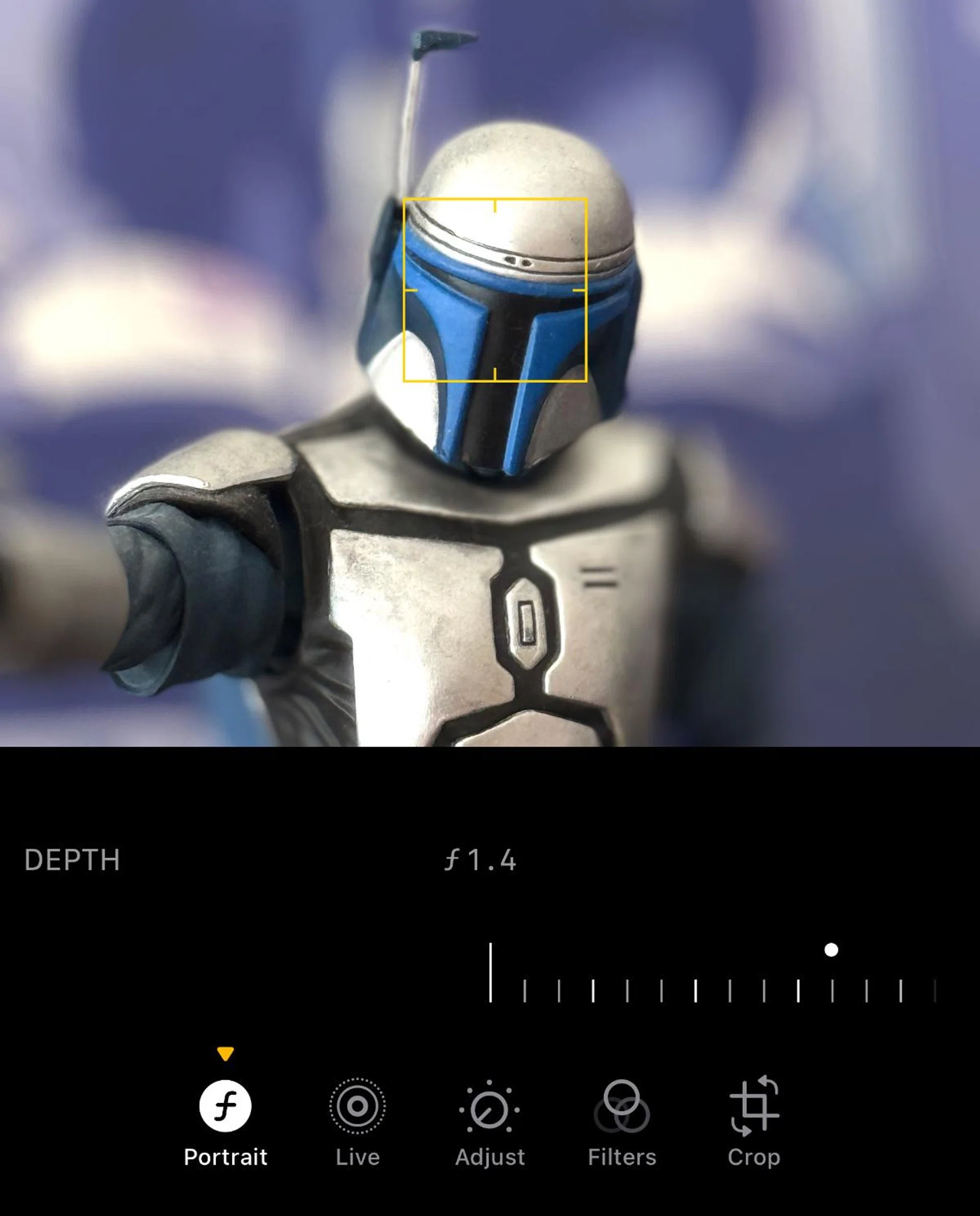 You can change the amount of bokeh when you edit the photo.