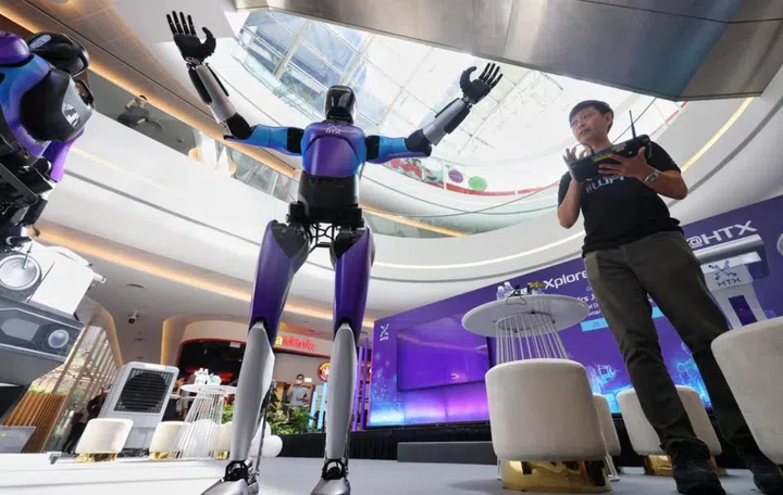 The robots will be used to execute high-risks tasks like firefighting and hazmat operations. Photo: The Straits Times