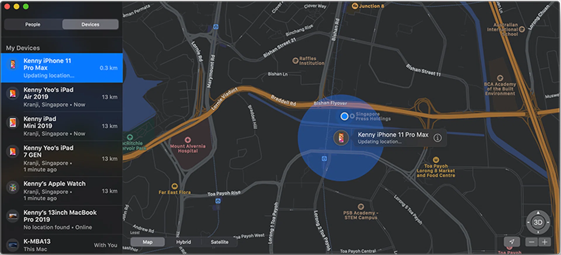 Find My app lets you locate all your Apple devices.